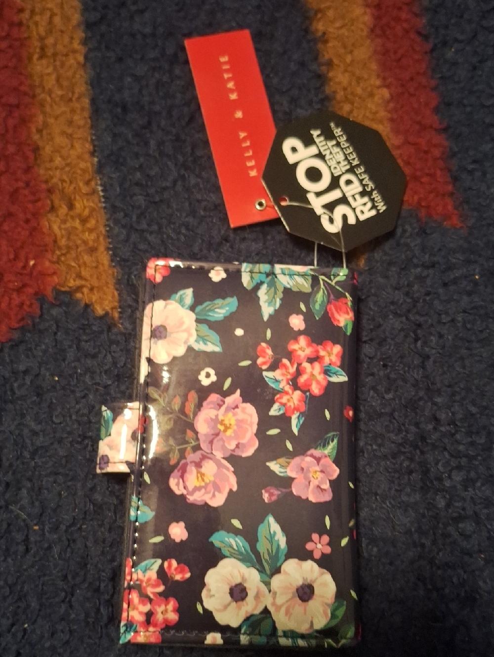 Kelly & Katie Navy Floral RFID Wallet